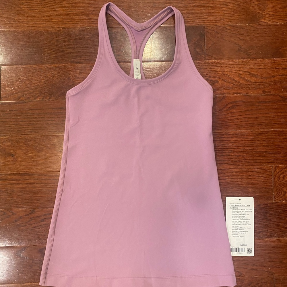 NWT Lululemon Cool Racerback Tank *Everlux size 6